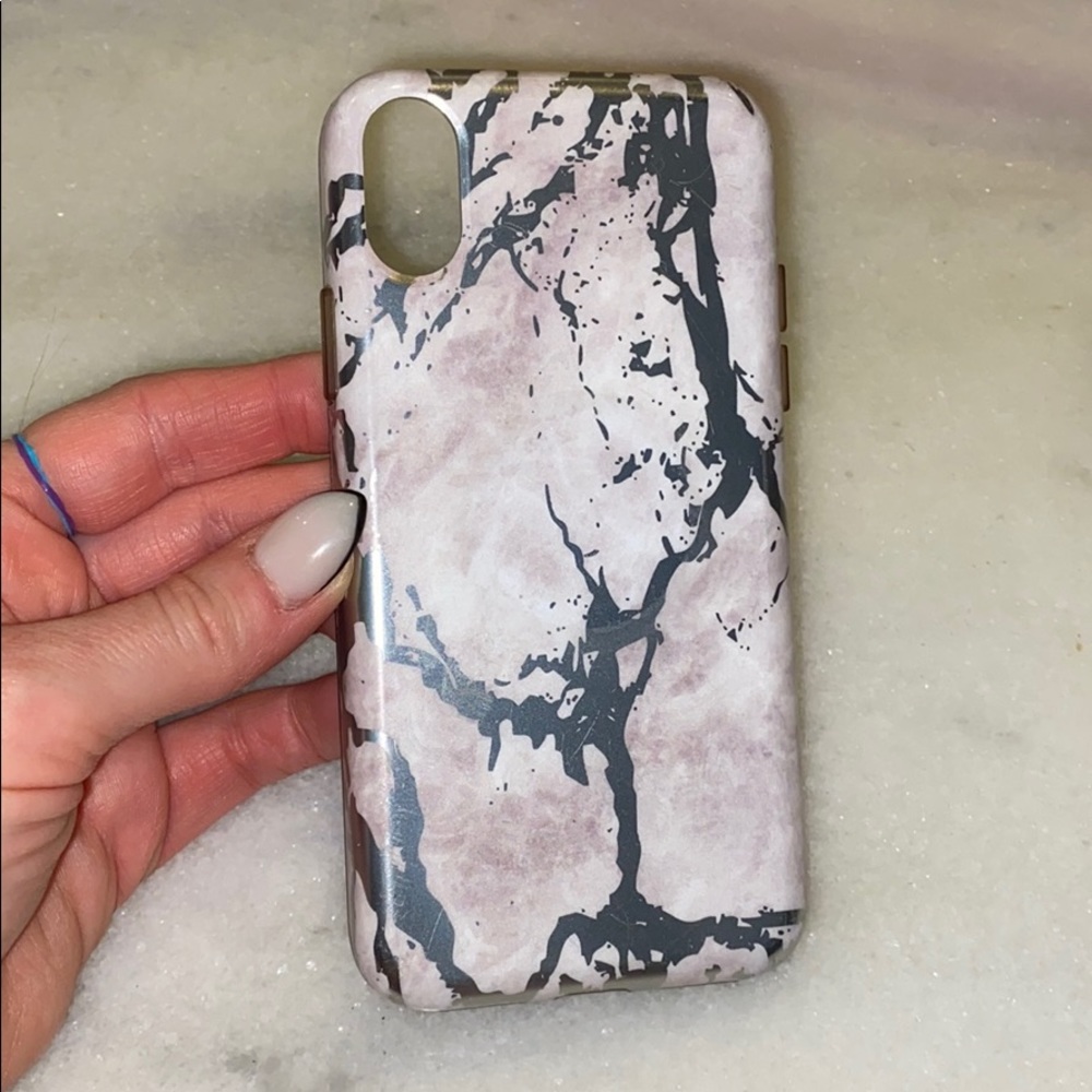 iPhone X Velvet Caviar silver and white case